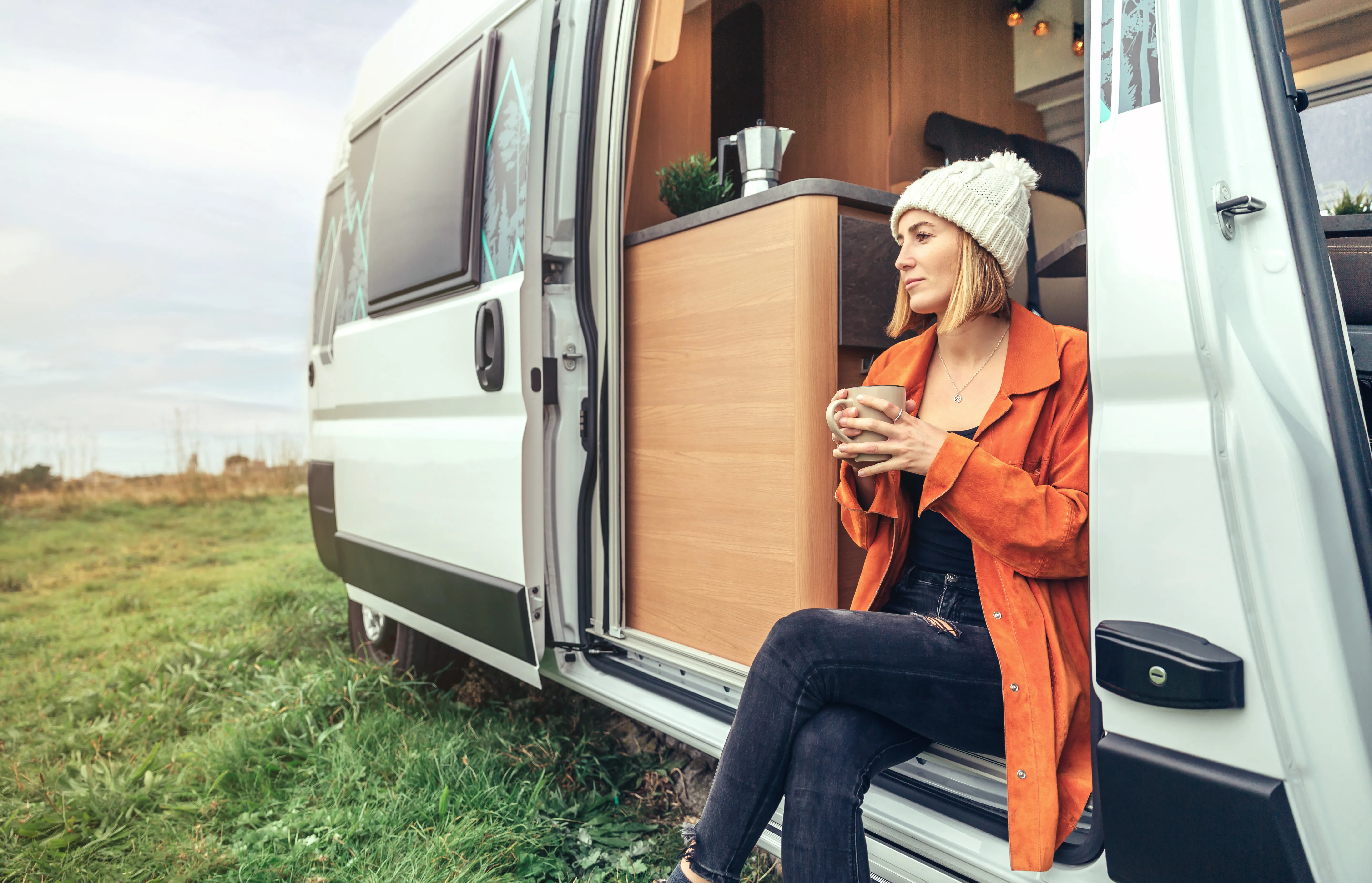 Winter camping in a motorhome or campervan
