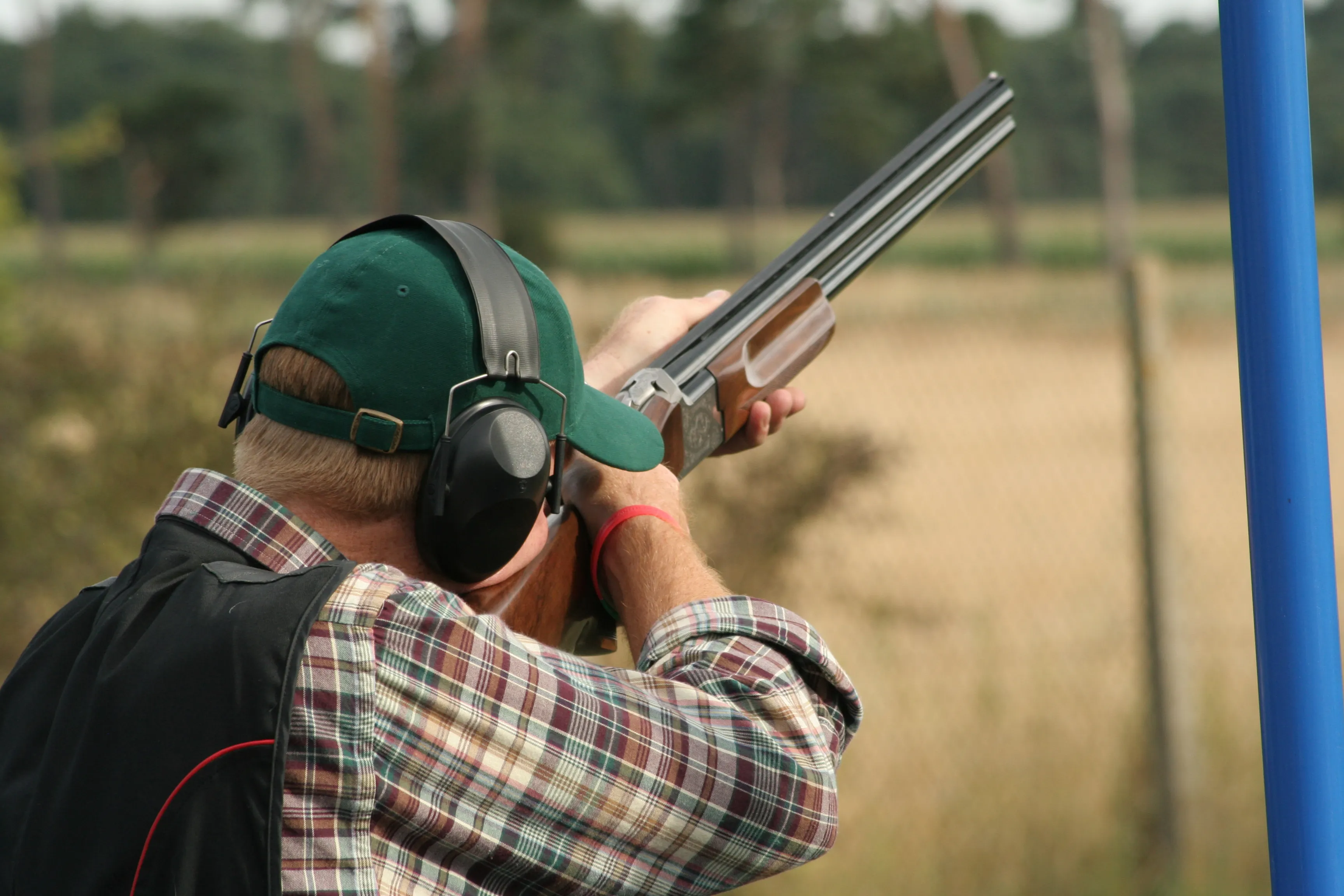 man wearing ear defenders during a shoot