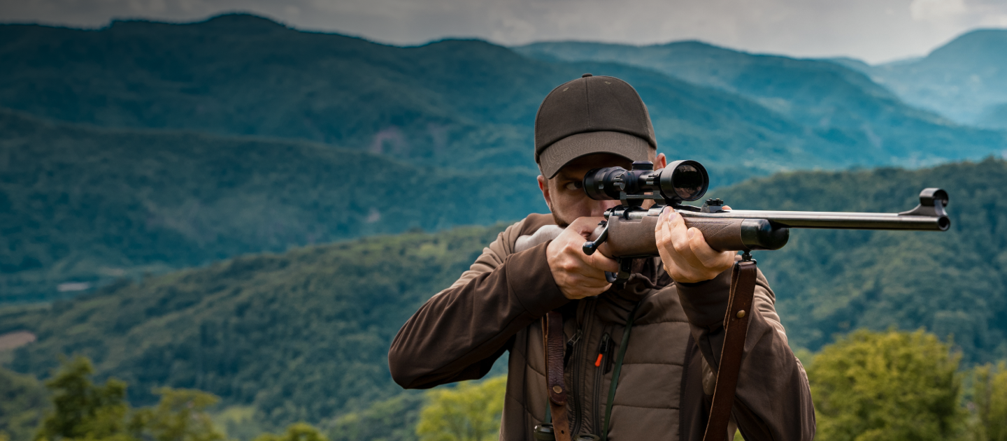 Man holding a rifle