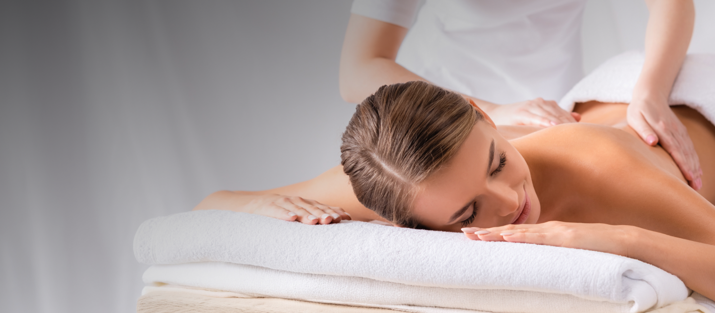 Woman lying down having a massage