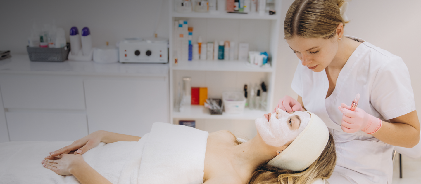 Client receiving a beauty treatment