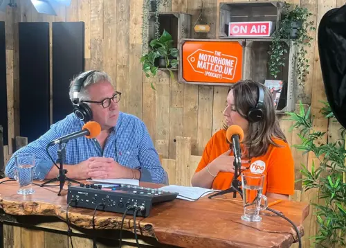 Matt Sims and Mel on the Motorhome Matt podcast
