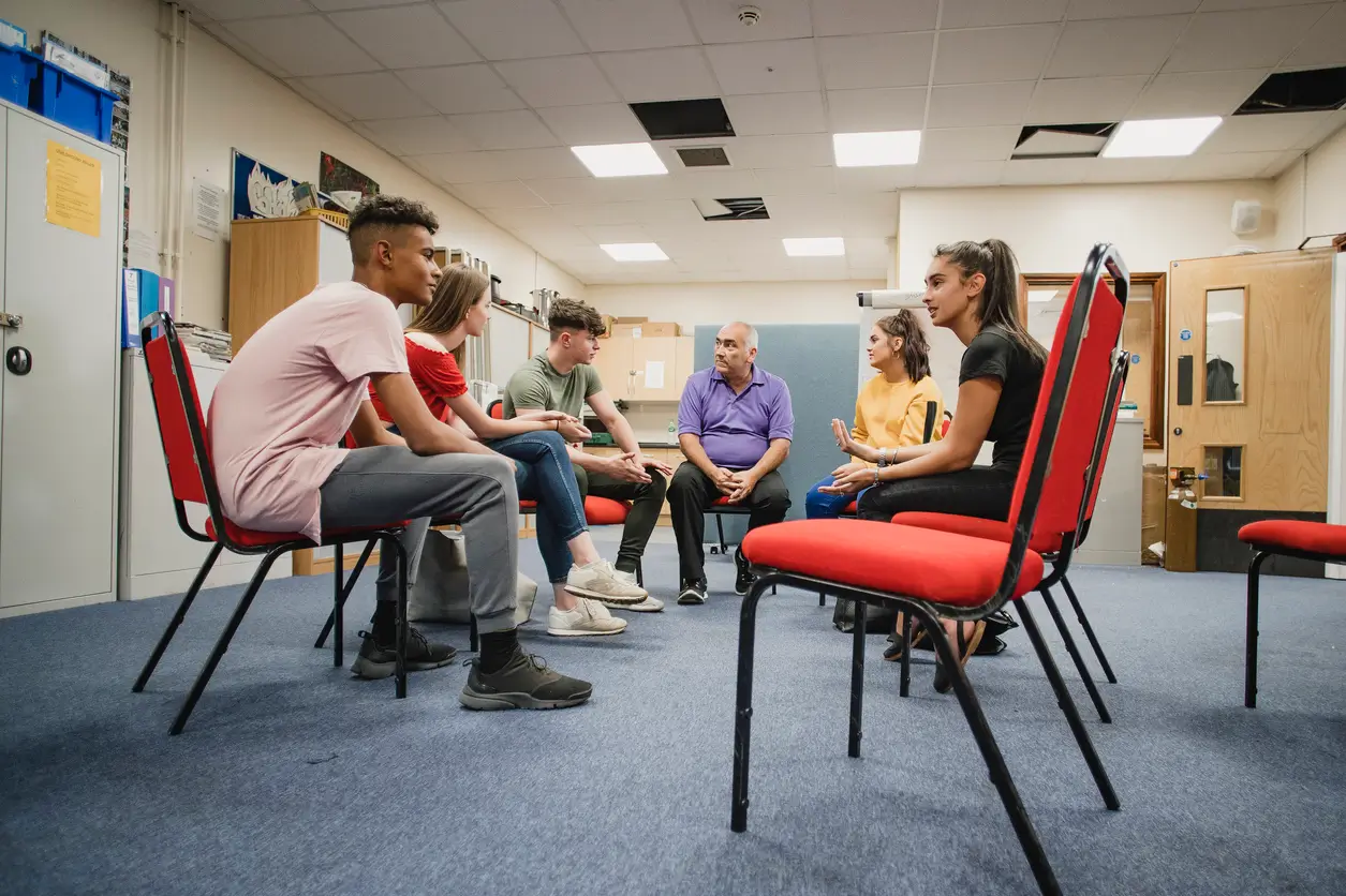 youth group sat in a circle