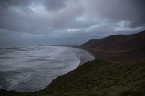 Rhossili Bay in winter