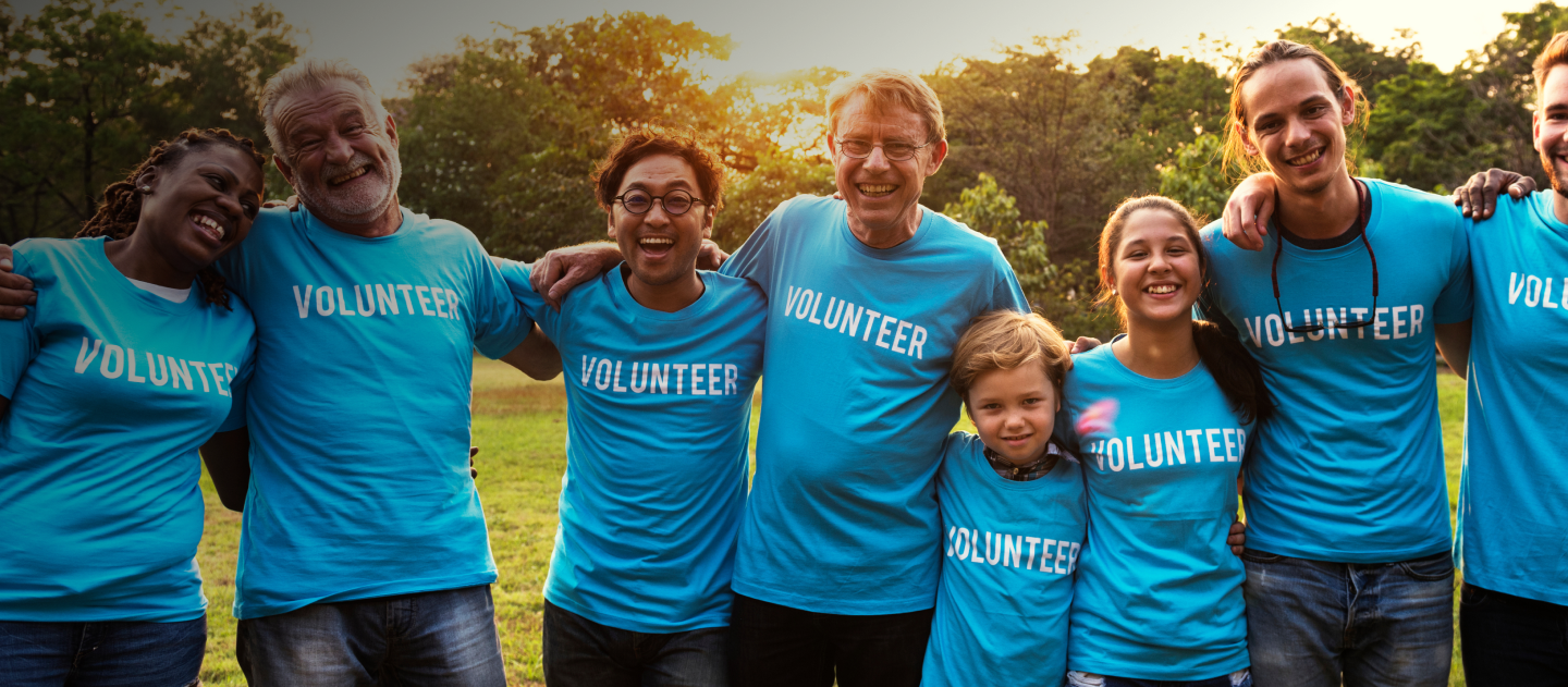 volunteers at a charity