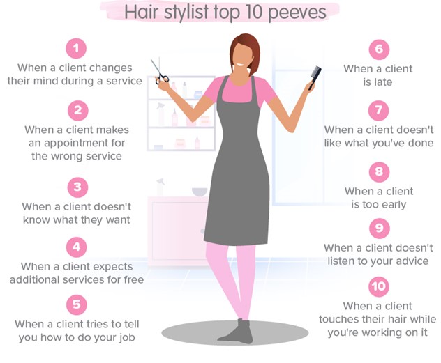 Hair stylist etiquette pet peeves