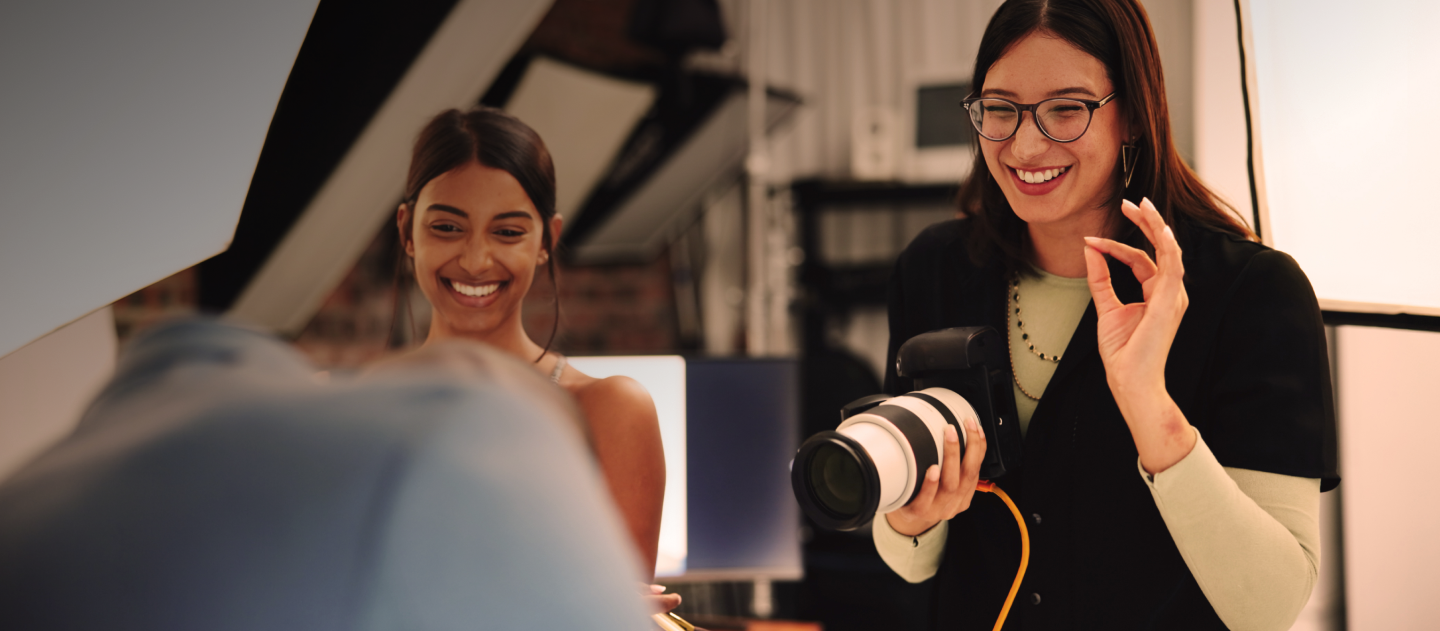 professional photographer on shoot