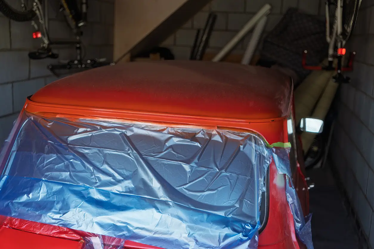 Classic mini in storage