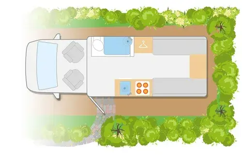 Rear lounge motorhome layout